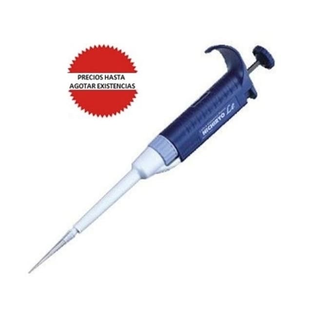 Micropipeta ligera ergonomica 10-100ul