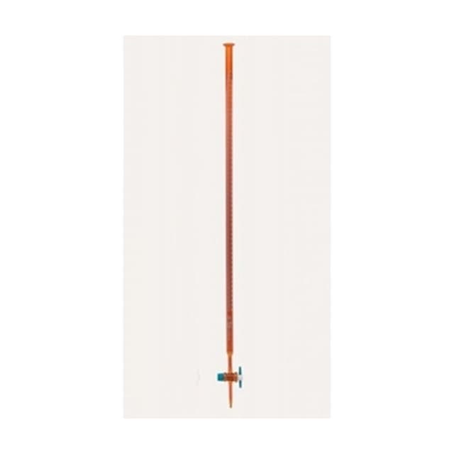 Bureta ambar 10ml con llave de teflon