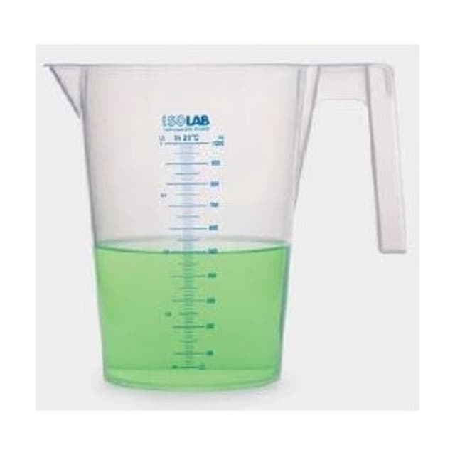Jarra de PP forma alta 1000ml graduado azul