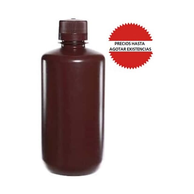 Frasco redondo HDPE ambar 1L