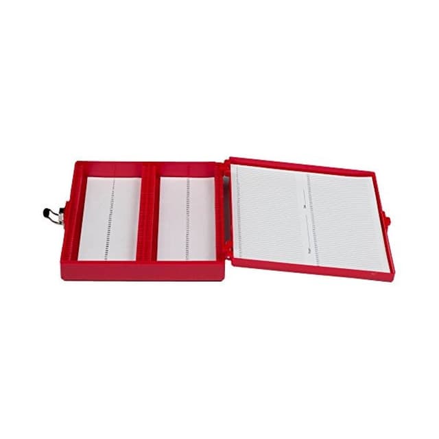 Caja de plastico para 100 Portaobjetos