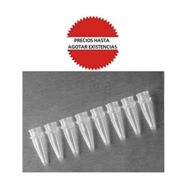 Tira de 8 micrutubos para PCR 0.2ml 125paq