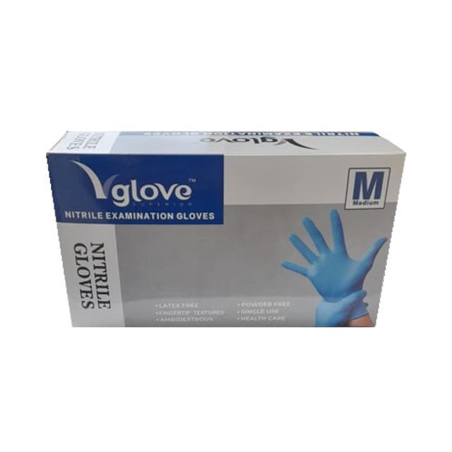 Guantes de nitrilo azul mediano