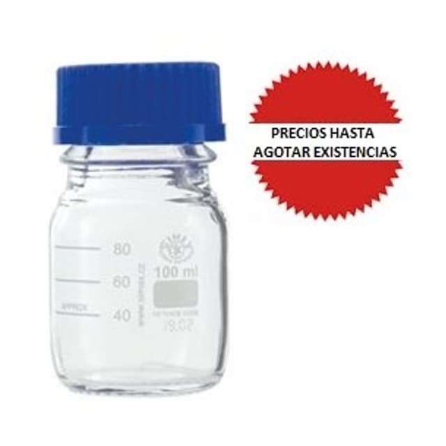 Frasco de vidrio graduado 100ml