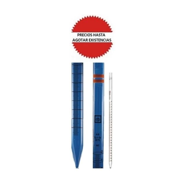 Pipeta serologica de vidrio clase as 1ml