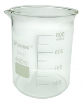 Vaso de vidrio boro 3.3 de 800ml 6 paq.  Luzeren
