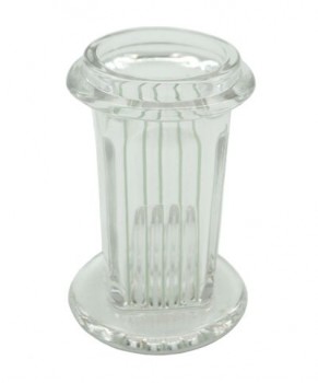 Vaso de vidrio tipo coplin con tapa  Luzeren