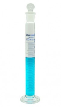 Probeta de vidrio con tapon 100ml Luzeren